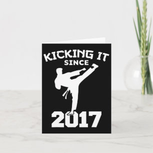 Carte Karate Arts Martiaux Le Jeter Depuis Funny Kid Bir