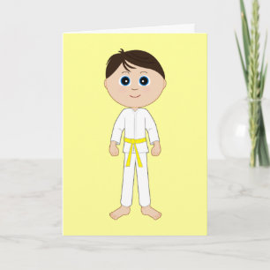 Carte Karate Félicitations Ceinture Jaune