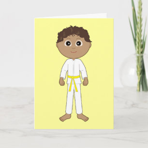 Carte Karate Félicitations Ceinture Jaune