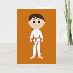 Carte Karate Félicitations Orange Belt