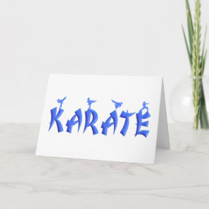 Carte Karate Femme Silhouettes