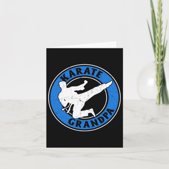 Carte Karate Grandpa Karate Lutter Grand-Père Karate Fig (Devant)