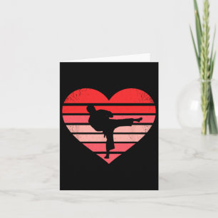 Carte Karate Judo Rétro Cœur Saint Valentin Art Martial