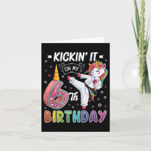 Carte Karate Licorne 6ème Anniversaire Six 6 Ans Taekwo