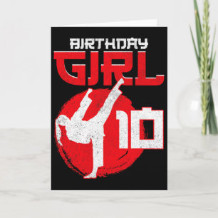 Carte Karate Taekwondo 10 ans Anniversaire Martial Art