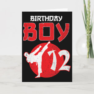 Carte Karate Taekwondo 12 ans Anniversaire Martial Art