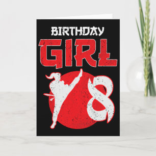 Carte Karate Taekwondo 8 Ans Anniversaire Arts Martiaux