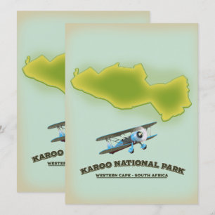 Carte Karoo National Park Western Cape Afrique du Sud ca