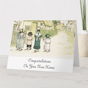 Carte Kate Greenaway : Sous la fenêtre Big Greeting Card