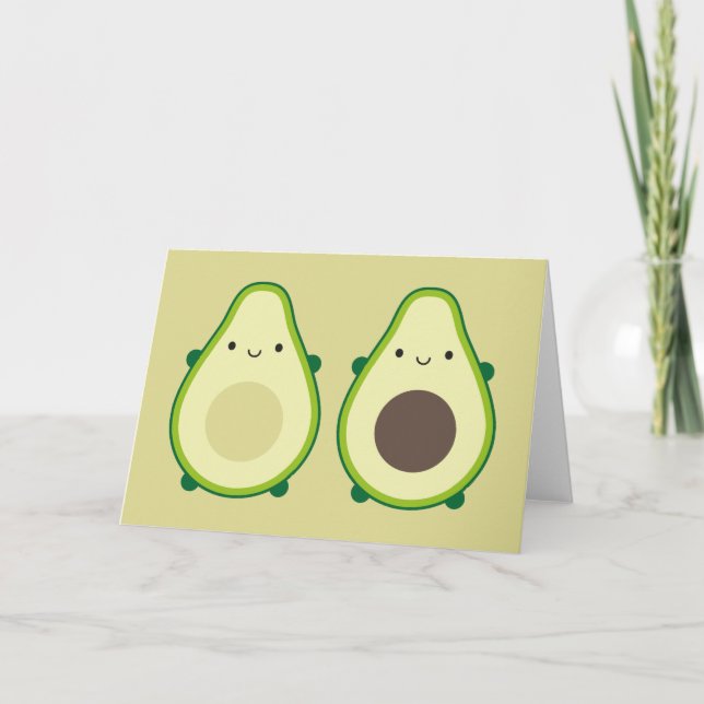 Carte Kawaii Avocado (Devant)