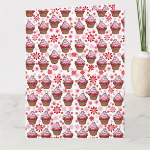 Carte Kawaii Cupcake Design - Illustration de dessert mi