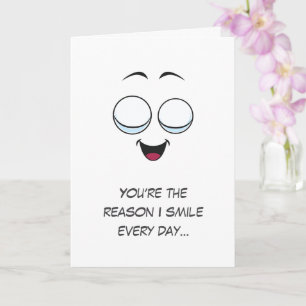 Carte Kawaii Humour Love Emoticon Funny Valentines Day