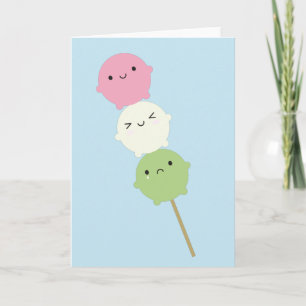 Carte Kawaii Mochi Dango