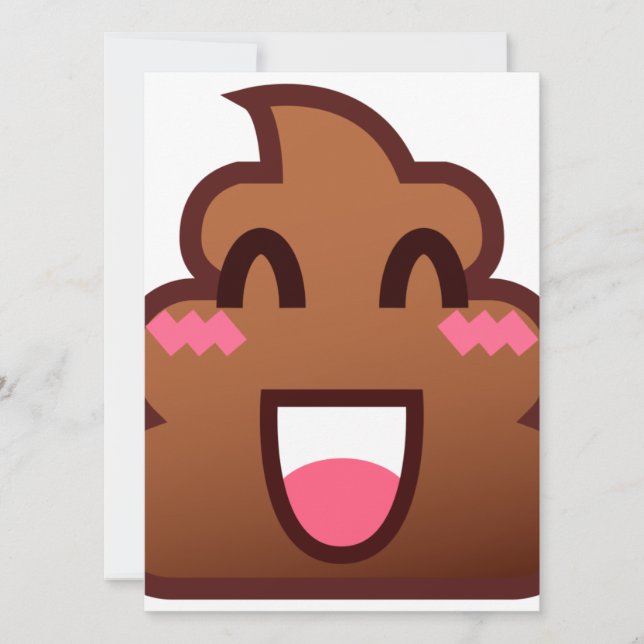 Carte kawaii poop emojis (Devant)