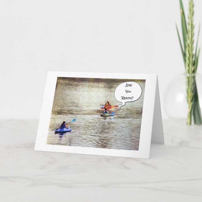 CARTE ***KAYAKER* SOUHAITE UN "ANNIVERSAIRE TRÈS HEUREUX (Devant)