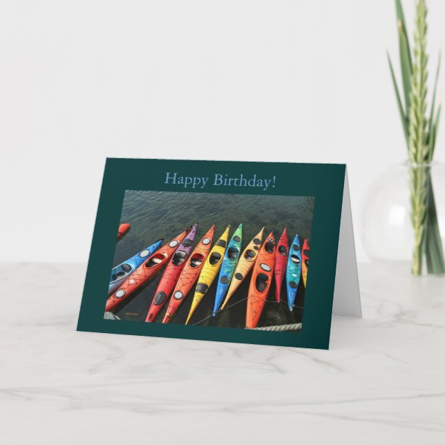 Carte Kayaks, Joyeux anniversaire ! (Devant)
