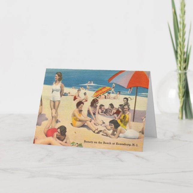 Carte Keansburg, NJ Swimsuit Beach Beautés (Devant)