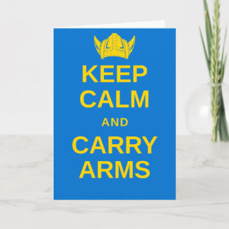 Carte Keep Calm and Carry Arms Swedish Viking Notecard