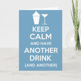 Carte Keep calm and carry on greetings card