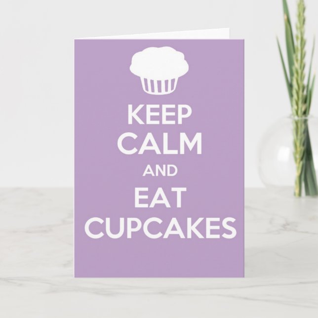 Carte Keep calm and carry on greetings card (Devant)