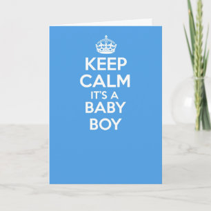 Carte Keep calm and carry on greetings card