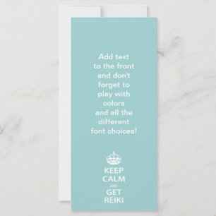 Carte Keep Calm and Get Reiki