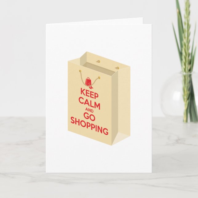 Carte Keep Calm and Go Shopping (bag1) (Devant)