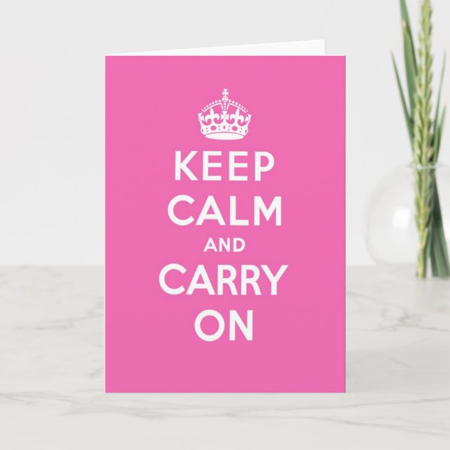 Carte Keep Calm Greeting Card (Devant)