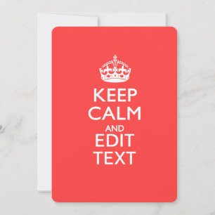 Carte KEEP CALM personnalisé et avoir votre texte sur ro
