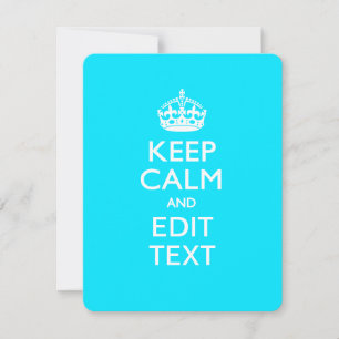Carte KEEP CALM PERSONNALISÉ ET modifier le texte sur Pe