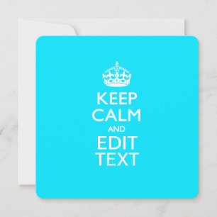 Carte KEEP CALM PERSONNALISÉ ET modifier le texte sur Pe