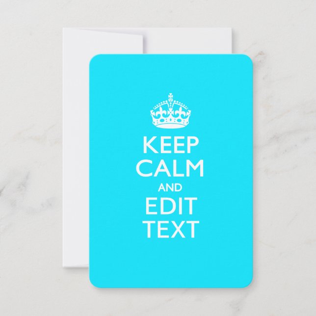 Carte KEEP CALM PERSONNALISÉ ET modifier le texte sur Pe (Devant)