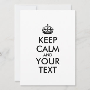 Carte KEEP CALM personnalisé et votre texte