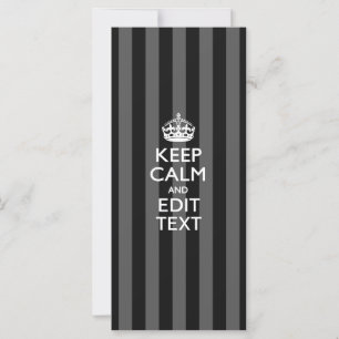 Carte KEEP CALM personnalisé et votre texte sur les band