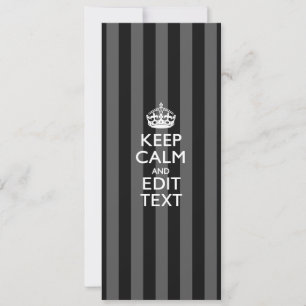 Carte KEEP CALM personnalisé et votre texte sur les band