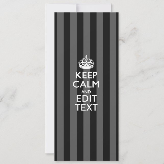 Carte KEEP CALM personnalisé et votre texte sur les band (Devant)