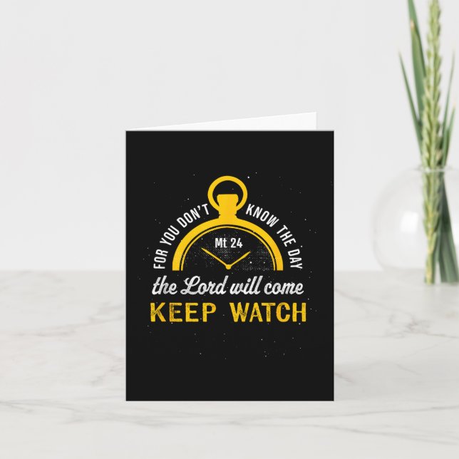 Carte Keep Watch Matthew 24_42  (Devant)