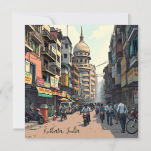 Carte Keepsaké Souvenir pour le centre-ville de Kolkata,