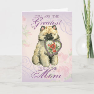Carte Keeshond Heart Maman