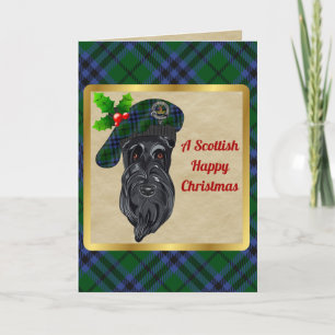 Carte Keith Clan Badge & Tartan Personnalisé Noël