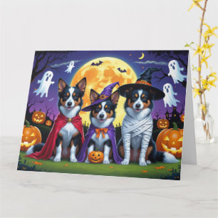 Carte Kelpies australiennes Chiens Citrouille Halloween 
