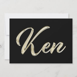 Carte Ken White Gold Handwriting