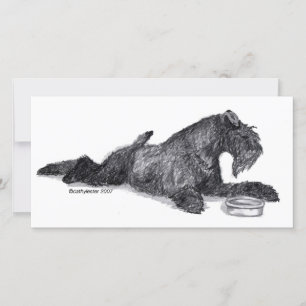Carte Kerry Blue Terrier avec Bowl