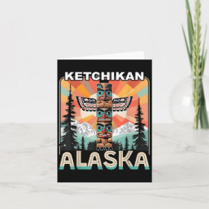 Carte Ketchikan Alaska totem amérindien