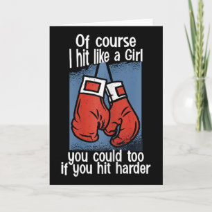 Carte Kickboxing Bien sûr, je frappe comme une fille, vo