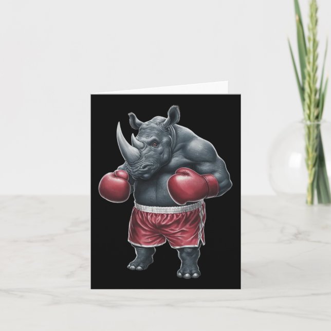 Carte Kickboxing Boxer Rhino entraînement Muay Thai Rh (Devant)
