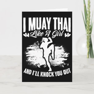 Carte Kickboxing Thaïlande Mma Boxe Thaïlandaise Fille d