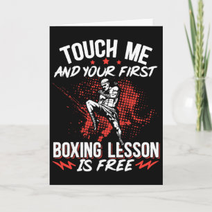 Carte Kickboxing Vintage Touchez-Moi Et Votre Première L