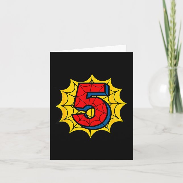 Carte Kids 5th Birthday Sder Theme Party 5 Year Old Boys (Devant)