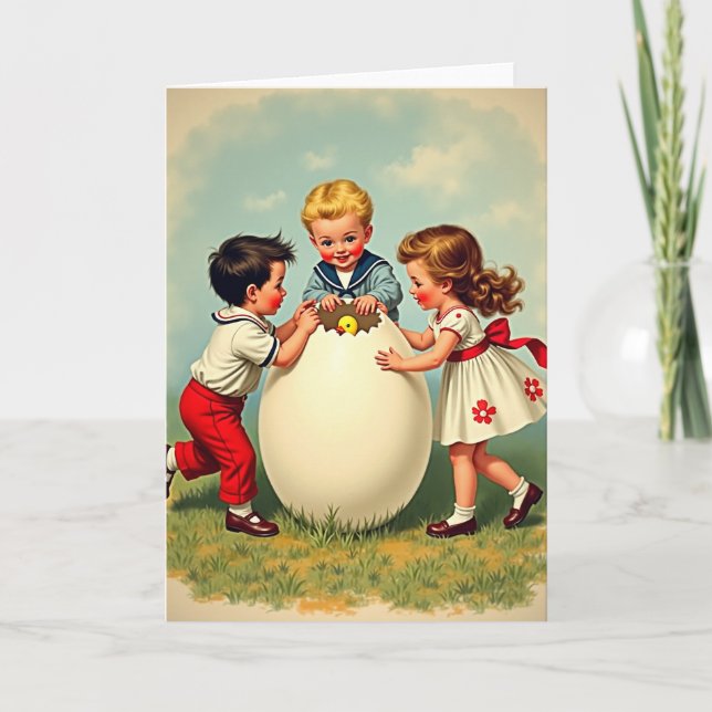 Carte Kids And Hatchling Scene Card (Devant)